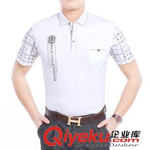 印花 2015夏季新款男式T恤 gd纖維棉時(shí)尚休閑翻領(lǐng) 修身男裝