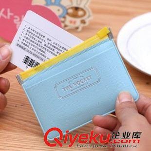 卡套卡包●明信片 韓版糖果色迷你卡袋卡包 拉鏈防水銀行公交卡套 收納卡包批發(fā)原始圖片2