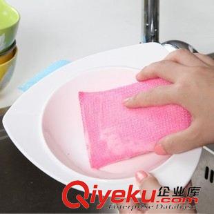 廚房工具 不沾油去污洗碗布 kj型百潔布 不掉毛洗碗巾 鍋刷批發廚房必備原始圖片3