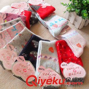 保暖襪 日韓女襪 熱銷(xiāo)爆款冬季加厚保暖兔羊毛女襪 卡通糖果色女襪中筒襪原始圖片2