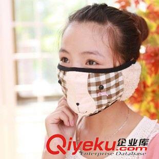 耳罩 口罩 韓版可愛卡通小熊PM2.5口罩 冬季保暖防霧霾防塵防灰口罩 綁帶式原始圖片2