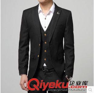 西裝 2015廠家主推韓版爆款小西裝男士修身西服高品質3件套裝 可以單賣原始圖片3