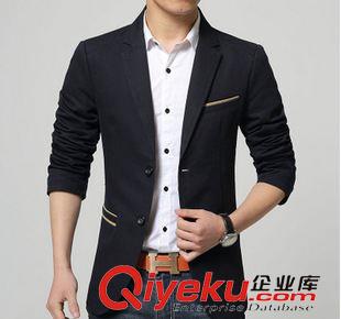 西裝 跑量特價爆款2015春裝男士高端休閑西裝純色高品質小西服男批發原始圖片3