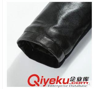 風衣，大衣 廠家主推gd爆款冬季毛呢拼接PU皮加棉加厚男士呢料風衣大碼原始圖片3