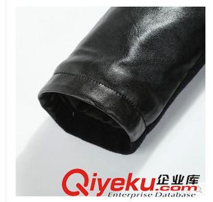 風衣，大衣 2014冬季羊毛呢拼接PU皮加棉加厚男士呢大衣韓版潮流風衣大碼原始圖片3