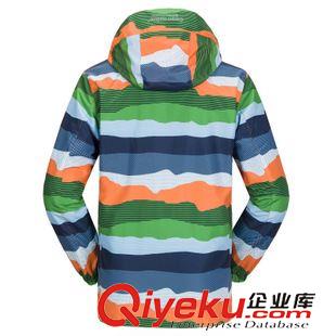 沖鋒衣/滑雪服 男三合一兩件套沖鋒衣 加厚保暖抓絨內膽 條紋大碼外套 56151A原始圖片2