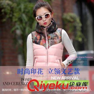 20150903新品 2015秋冬新品爆款短款女馬甲 韓版輕薄立領(lǐng)馬夾背心羽絨外套原始圖片2