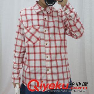 2015襯衣系列 韓國(guó)學(xué)院風(fēng)2015秋冬裝新款翻領(lǐng)襯衣 小清新百搭格子長(zhǎng)袖襯衫女原始圖片3