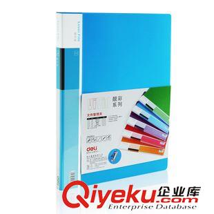 文件夾 批發(fā)得力5371 單強力帶插袋文件夾 資料整理夾 經(jīng)濟型彩色文件夾