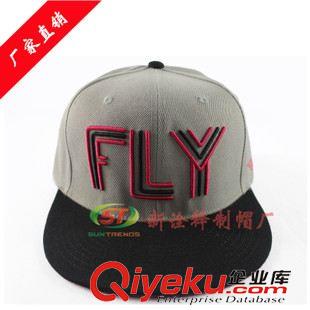 嘻哈帽/平沿帽 男韓國嘻哈帽子 新款字母刺繡FLY平沿棒球帽 定做gf品牌街舞帽