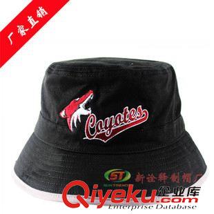 兒童帽子 東莞制帽廠專業(yè)定制兒童盆帽 黑色純棉卡通刺繡盆帽外貿(mào)出口