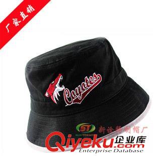 兒童帽子 東莞制帽廠專業(yè)定制兒童盆帽 黑色純棉卡通刺繡盆帽外貿(mào)出口原始圖片2