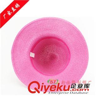 草帽 夏天草帽太陽帽 女士粉紅色蕾絲蝴蝶結大沿帽 百搭草編親子草帽原始圖片3