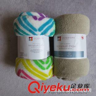 近期新款 出口漂亮庫存毛巾毯，美國單154CM*127CM純色與花式珊瑚絨毛毯