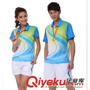 春夏運動系列 運動T恤衫運動短袖夏裝2015新款夏季休閑男女透氣POLO上衣批發原始圖片2