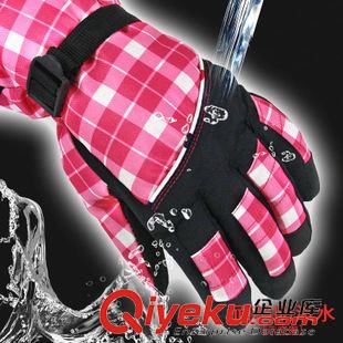 滑雪手套 現貨批發新款秋冬季戶外時尚女士加厚滑雪保暖手套 騎行運動手套原始圖片2