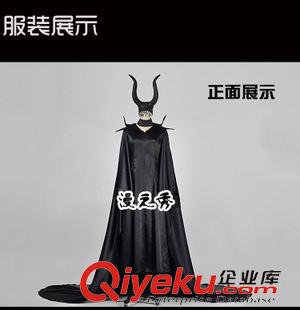 火影忍者 沉睡魔咒cos衣服 瑪琳菲森Maleficent 睡美人牛角面具cosplay服裝原始圖片2