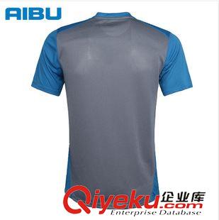跑步服系列 艾步男士運動速干T恤 網(wǎng)眼布吸濕排汗透氣修身跑步短袖T恤 T1304原始圖片3