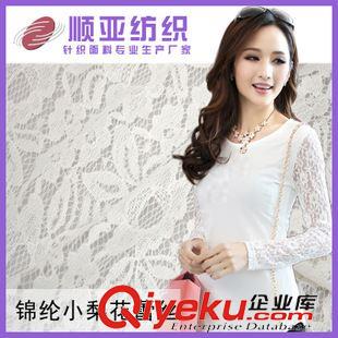 錦綸小梨花 廠家現貨批發錦綸小梨花蕾絲面料 蕾絲連衣裙面料 小梨花蕾絲網布