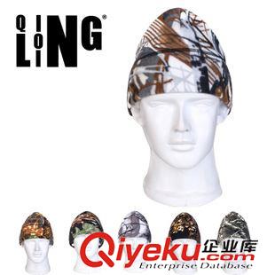 帽子 青龍林軟裝備 冬季  保暖 仿生迷彩 寬邊半圓抓絨帽子一件代發(fā)原始圖片2