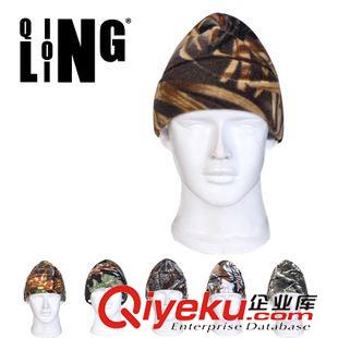 帽子 青龍林軟裝備 冬季  保暖 仿生迷彩 寬邊半圓抓絨帽子一件代發(fā)原始圖片3