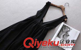 6~22~ 韓國代購同款 15夏新款后系蝴蝶結麻紗面料百搭背帶連衣裙 長裙原始圖片2