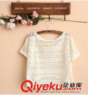 5~18~ 外貿(mào)女裝 森系INGNI外搭甜美百搭寬松蕾絲鉤花鏤空罩衫原始圖片2
