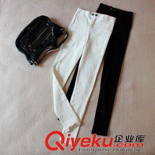 5~11~ 15夏季新款 韓國百搭修身顯瘦兩?？鄹邚椓ε姐U筆褲 魔術(shù)褲2色原始圖片2