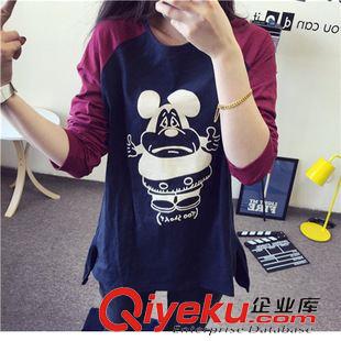 4月 18號 新款 15韓國東大門女裝 韓版百搭休閑風(fēng)人氣字母圖案寬松短袖T恤 女