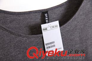 4月 15號(hào)新款 廠(chǎng)家直銷(xiāo) 韓版高品質(zhì)莫代爾彩棉短袖女t恤 女士超柔側(cè)邊抽褶T恤原始圖片2