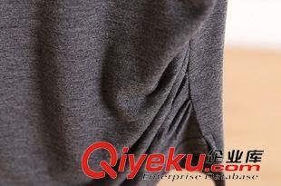 4月 15號(hào)新款 廠(chǎng)家直銷(xiāo) 韓版高品質(zhì)莫代爾彩棉短袖女t恤 女士超柔側(cè)邊抽褶T恤原始圖片3