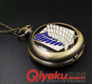 2015年4月新品更新 進擊的巨人 自由之翼 兵長 三笠 討伐之劍 調查兵團 懷表 項鏈表原始圖片3
