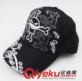 海賊王 動漫周邊帽子批發(fā) 海賊王艾斯黑色花色帽子原始圖片3