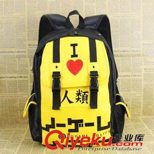 雙肩背包、挎包 動漫周邊背包批發  游戲人生 我愛人類 雙肩書包原始圖片2