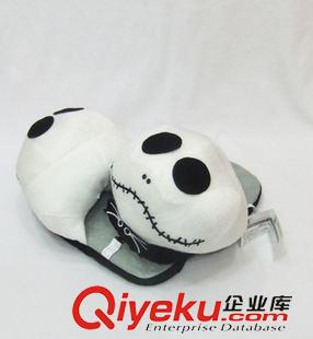 毛絨拖鞋 圣誕夜驚魂骷髏鬼頭杰克秋冬季毛絨保暖家居地板棉拖鞋原始圖片3