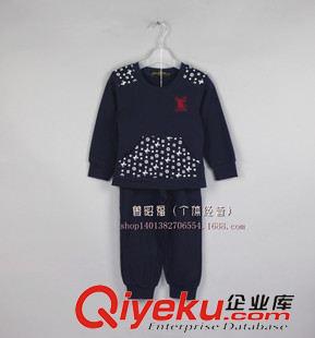 外套 風衣 夾克 2015新款秋款童裝 純棉男女童運動套裝 套頭印花童裝套裝直銷原始圖片2