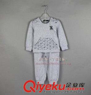 外套 風衣 夾克 2015新款秋款童裝 純棉男女童運動套裝 套頭印花童裝套裝直銷原始圖片3