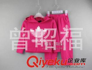 外套 風衣 夾克 2015新款秋款童裝 純棉男女童連帽運動套裝 套頭印花童裝套裝直銷原始圖片3