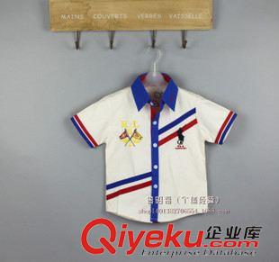 tj 2015外貿新款批發 品牌童襯衣 繡花襯衣撞色男孩襯衫童裝批發