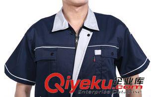 夏裝工作服 夏季半袖寬松耐磨汽修工作服車間電工服維修機修勞保夏裝短袖套裝原始圖片2