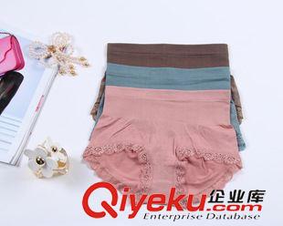 打底絲襪 【帥孜】女士內褲收腹提臀kj莫代爾親膚內褲中腰性感蕾絲三角褲原始圖片2