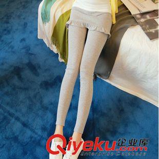 第十期 Y4256#秋款韓版木耳邊魚尾裙褲 假兩件打底褲 美人魚褲裙 九分褲