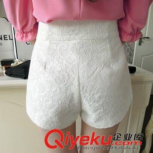 6月新款第二期 Y3888#2015春夏新款女裝 韓國名媛公主風拉鏈高腰褶皺蕾絲短褲原始圖片3