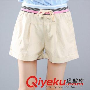 6月新款第二期 Y3891#夏季新款彩條松緊腰短褲 寬松女顯瘦闊腿運動休閑褲原始圖片3