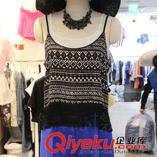 6月新款第九期 Y3922#韓國東大門新款女裝 波西米亞風(fēng)流蘇裝飾雪紡吊帶衫 現(xiàn)貨原始圖片3