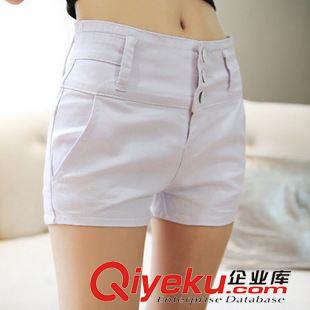 6月新款第十一期 Y3979#夏季新款韓版女褲 白色高腰牛仔短褲女包臀顯瘦彈力大碼原始圖片3