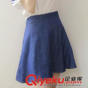 6月新款第十二期 2015夏季新款娃娃領(lǐng)學(xué)院風(fēng)雪紡衫牛仔連衣裙兩件套學(xué)生班服潮原始圖片2