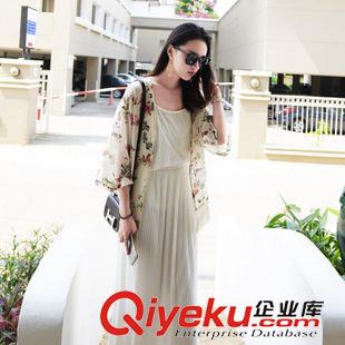 女式外套 Y3949#夏季韓版新款女裝 清爽印花蝴蝶編織流蘇防曬衣 廠家直銷