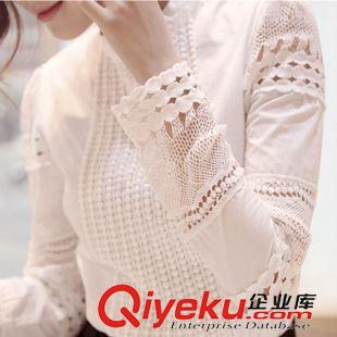 長袖襯衫 2015春季裝新款學院風大碼女立領襯衫假兩件套韓女上衣打底衫