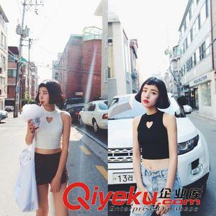 背心 吊帶  Y3742#2015夏季新款寬松雙層雪紡顯瘦修身無袖背心短款上衣女